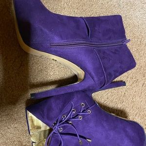 Purple Suede booties